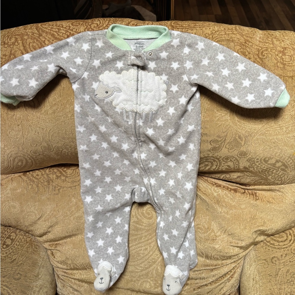 Carter's Gray Star Sheep Footie